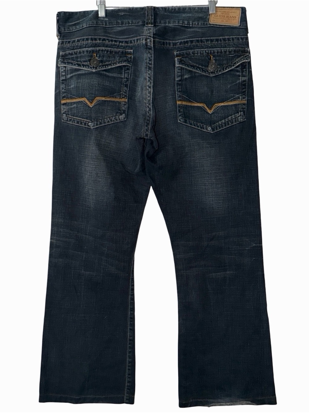Guess Jeans Mens 36x32 Dark Wash Straight Leg Jeans